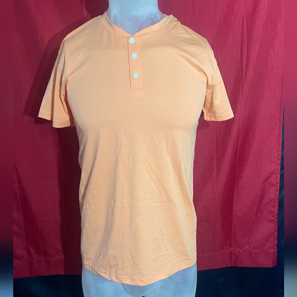 Brand New | X Ray Jeans | Cantaloupe | Stretch Short Sleeve Henley